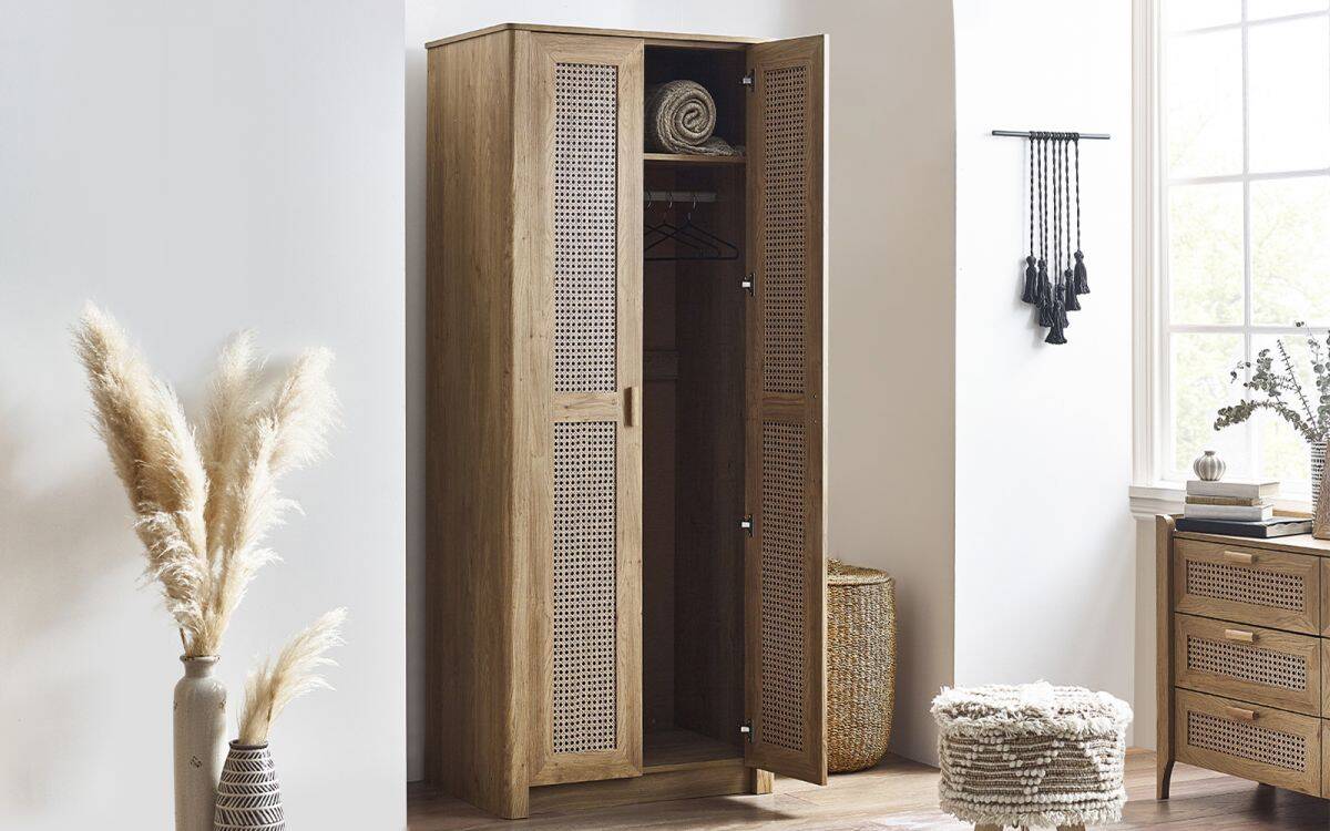 Sydenham 2 Door Wardrobe - Rattan Oak - Image 6