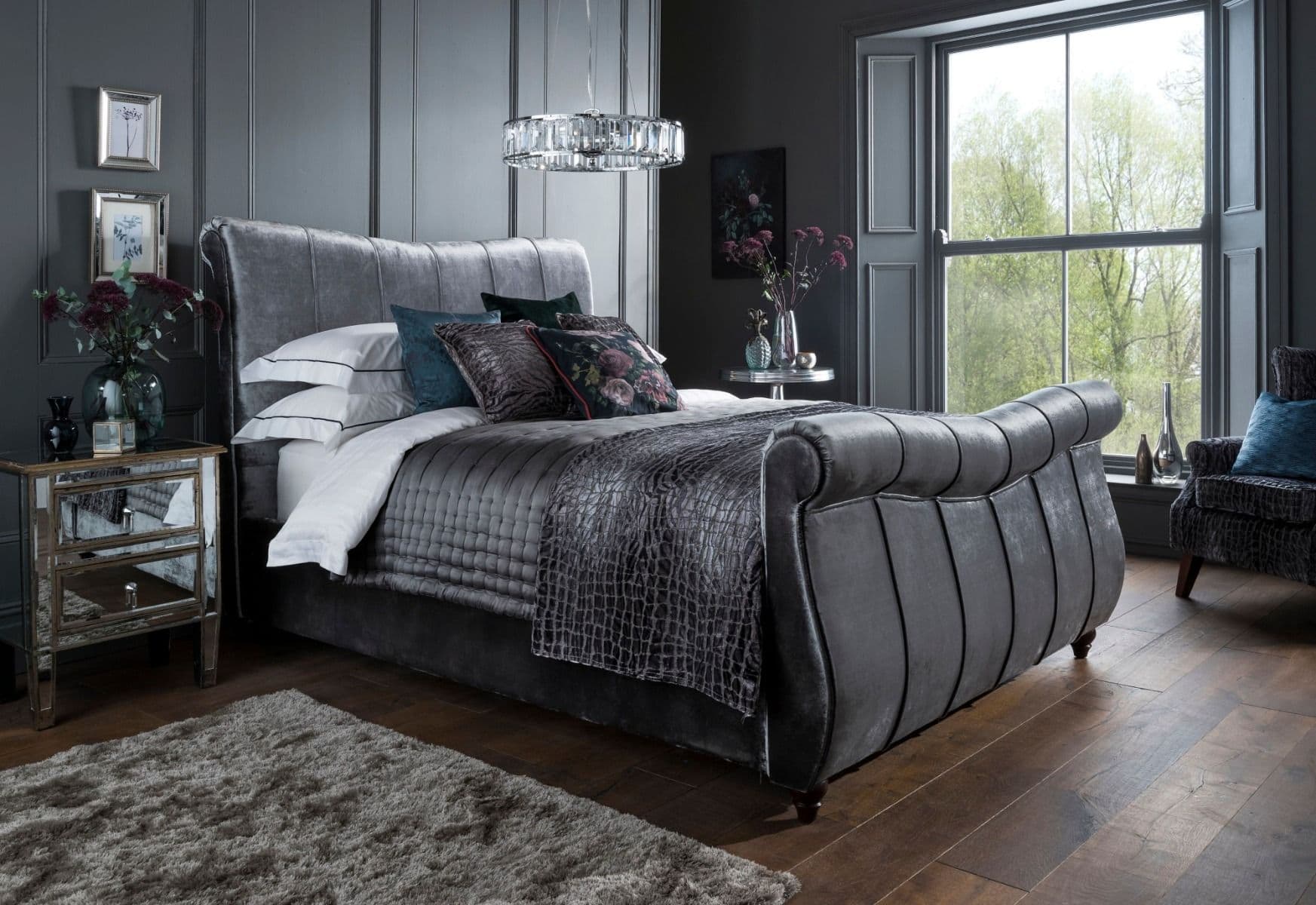 Flintshire 5ft Leona Bedframe - Grey | Buy Online | Beds.ie