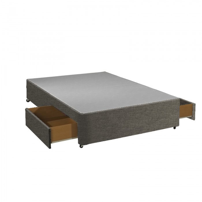 Apollo 4ft6 Azzure Grey 2 Drawer Divan Base | Buy Online | Beds.ie