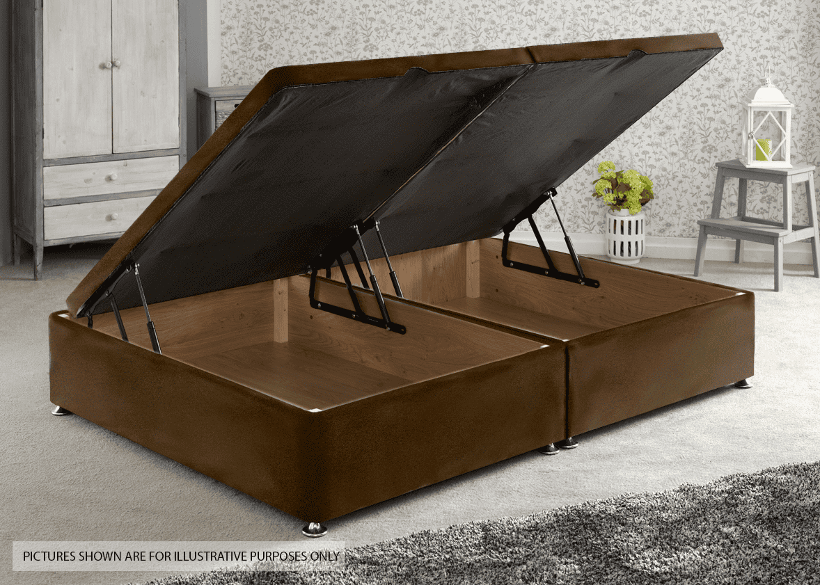 Apollo 5ft Velvet Brown Side Ottoman Base | Buy Online | Beds.ie