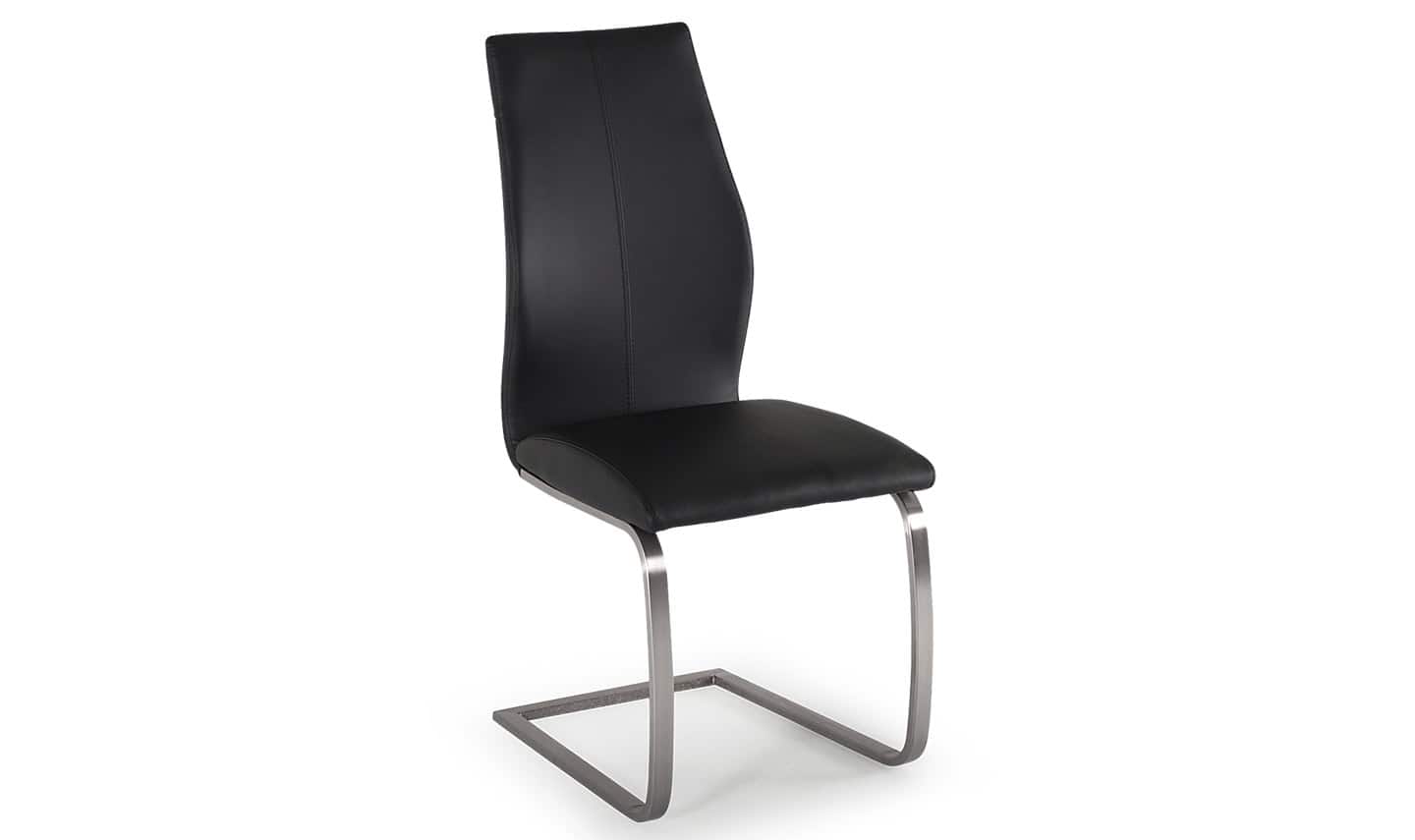 Irma Dining Chair (Pair) - Brushed Steel Black | Buy Online | Beds.ie