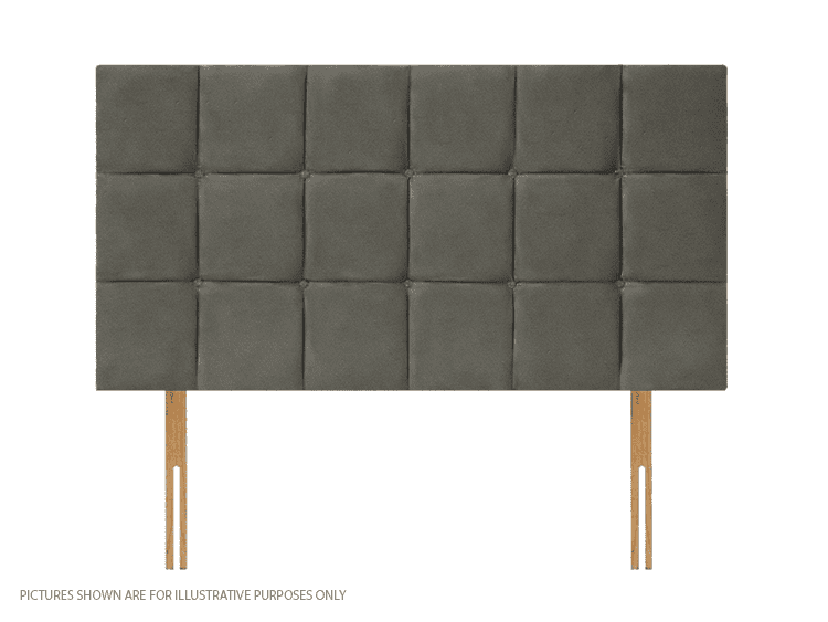Apollo 5ft Croydon Headboard - Velvet Light Grey | Buy Online | Beds.ie