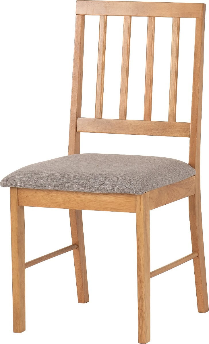 Austin 1+4 Dining Set - Oak Effect and Grey Fabric - Image 4