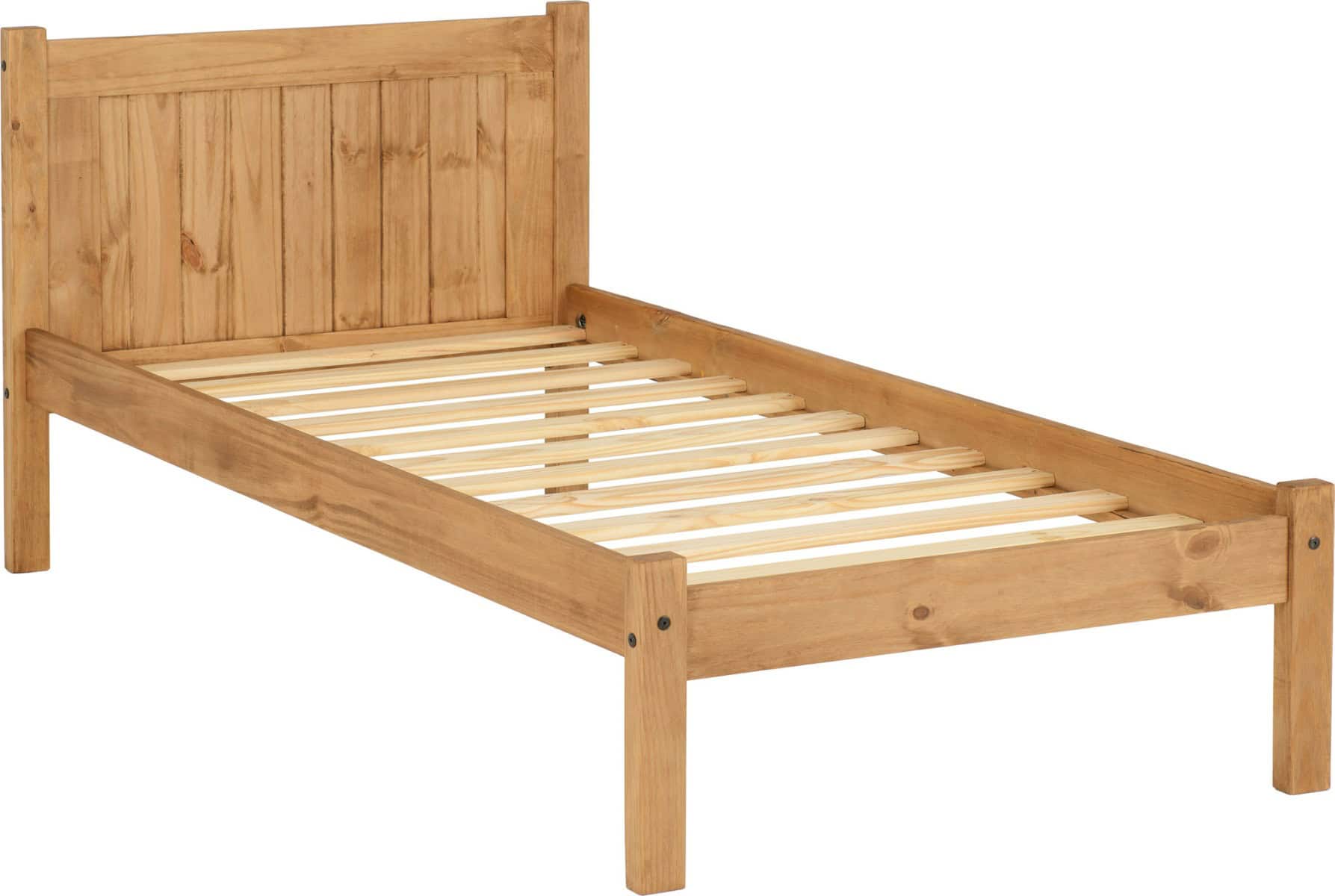 Maya 3ft Bedframe - Distressed Waxed Pine - Image 2