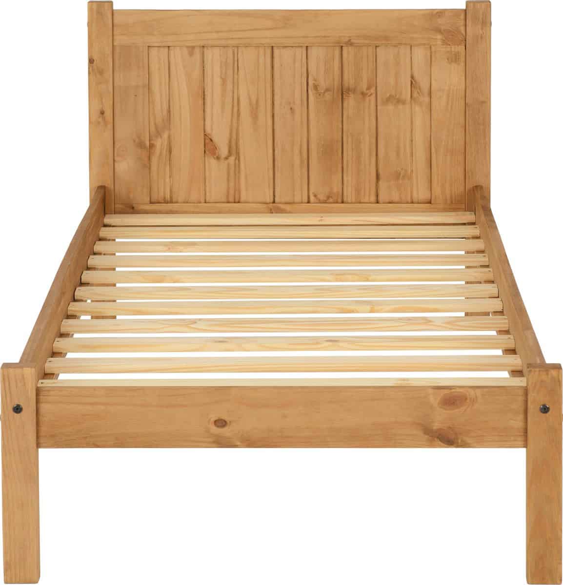 Maya 3ft Bedframe - Distressed Waxed Pine - Image 3