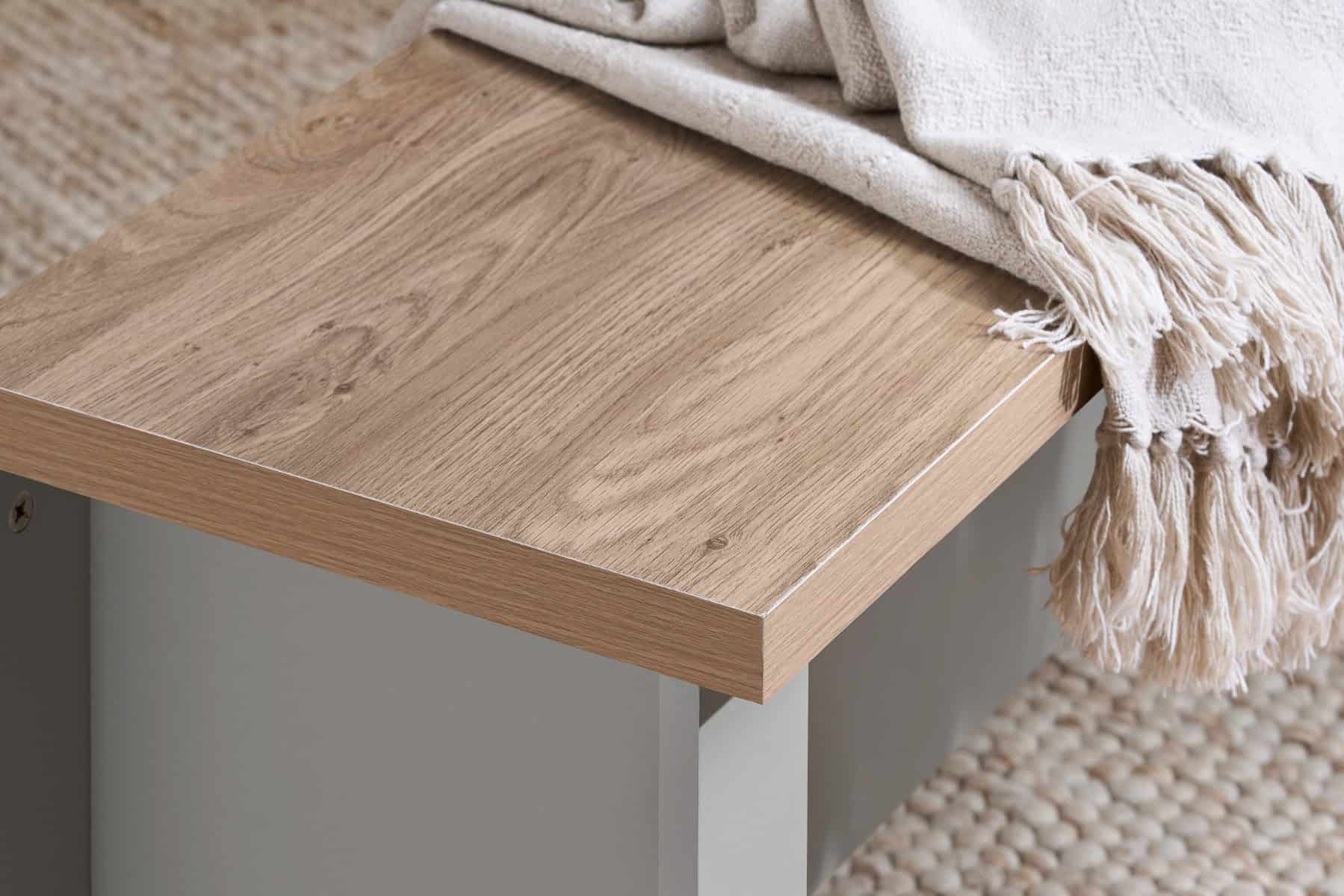 Highgate Dining Table & Bench Set - Grey & Oak - Image 5