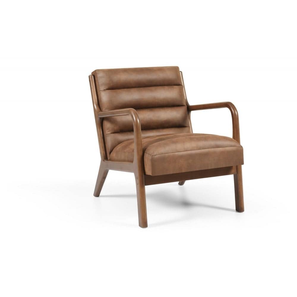 Inca Armchair - Brown PU Leather - Image 2