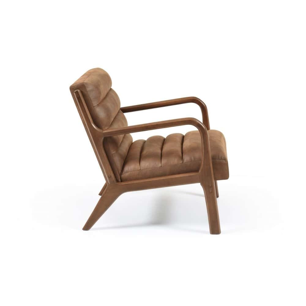 Inca Armchair - Brown PU Leather - Image 4