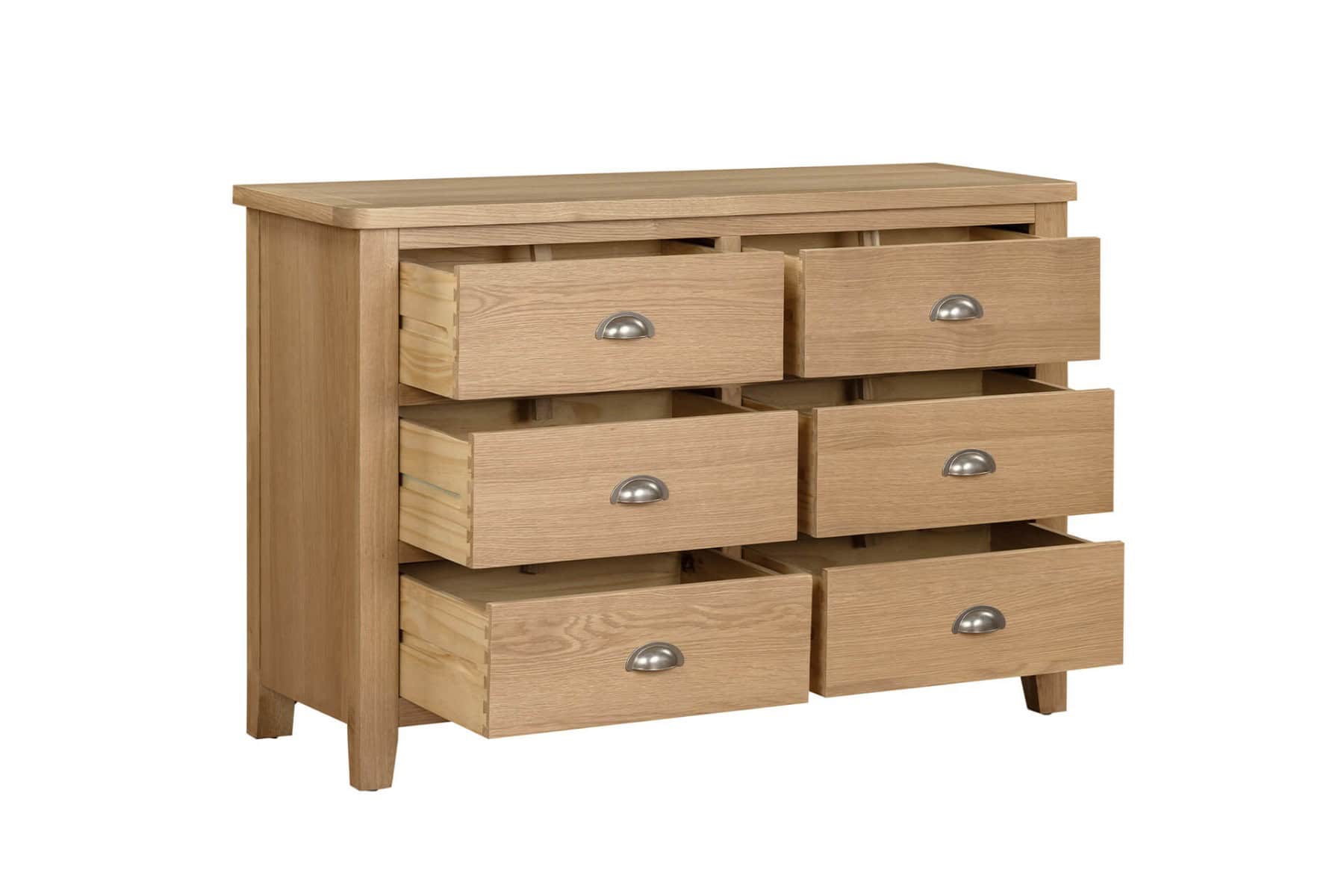 Marsden 6 Drawer Dressing Chest - Oak - Image 2
