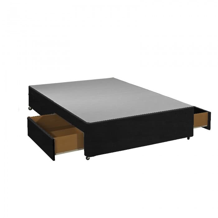 Apollo 4ft Azzure Black 2 Drawer Divan Base | Buy Online | Beds.ie
