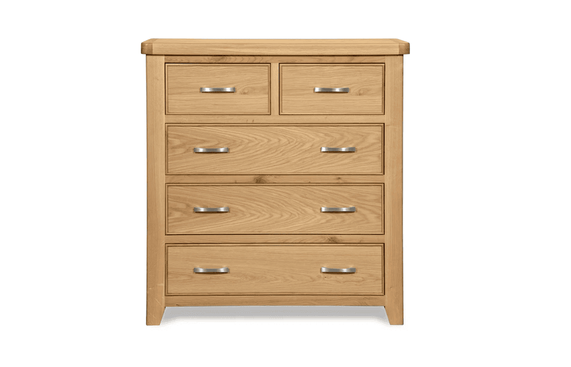Honey B Sligo 5 Drawer Chest - Oak | Buy Online | Beds.ie