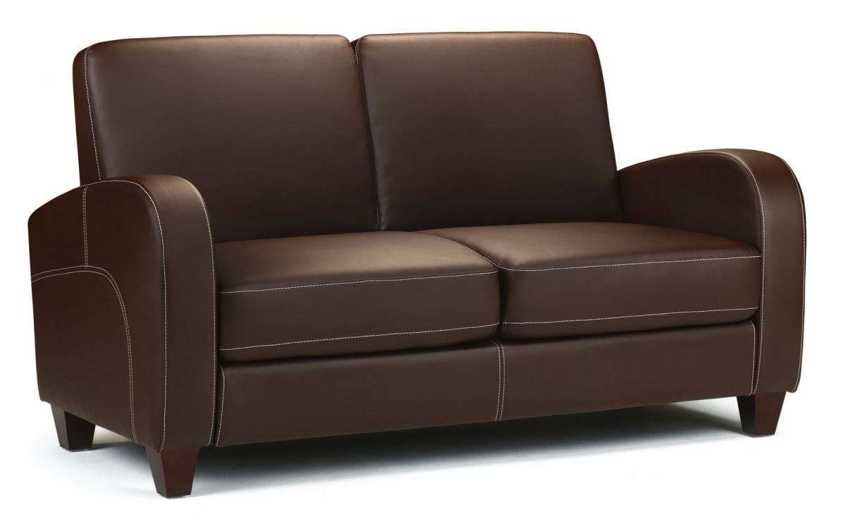 Josie 2 Seater Sofa - Chestnut Faux Leather | Buy Online | Beds.ie