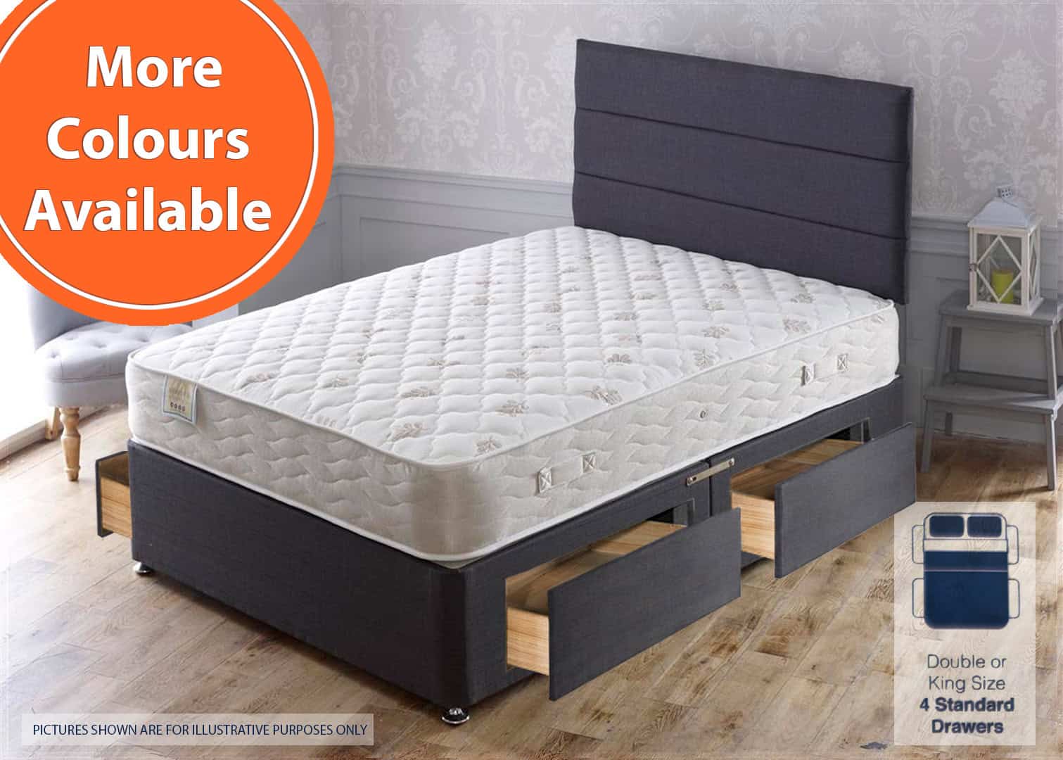 Apollo 6ft Aphrodite 4 Drawer Bed | Buy Online | Beds.ie