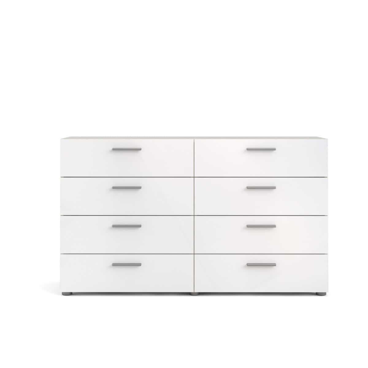 Pepe 8 Drawer Chest - Oak with White High Gloss | Buy Online | Beds.ie