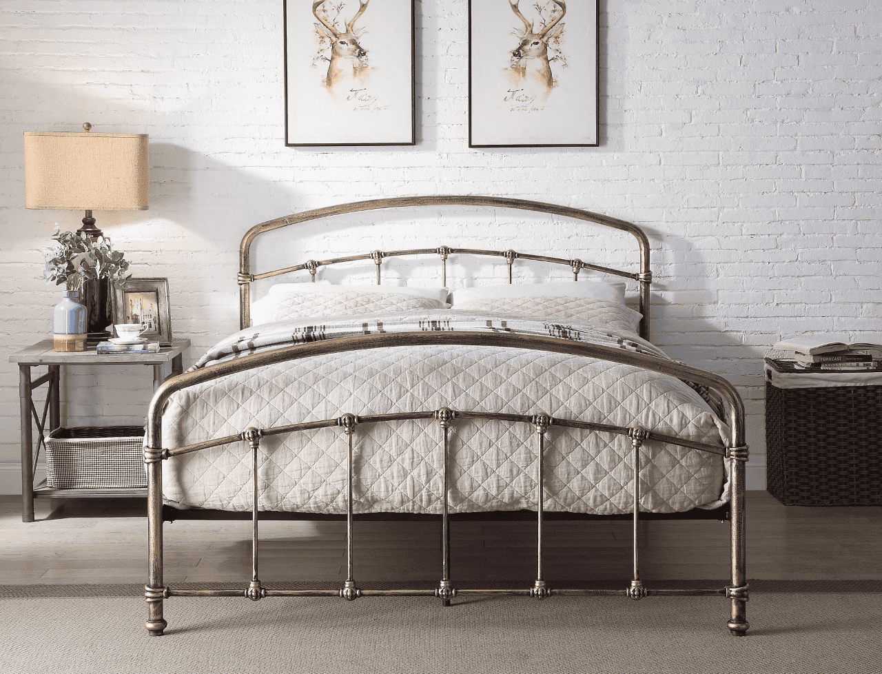 Flintshire 3ft Mostyn Bedframe - Antique Bronze - Image 2