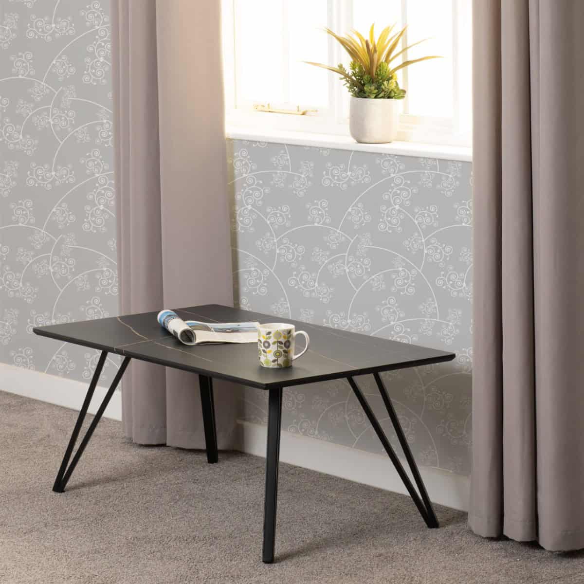 Marlow Coffee Table - Black Marble - Image 6