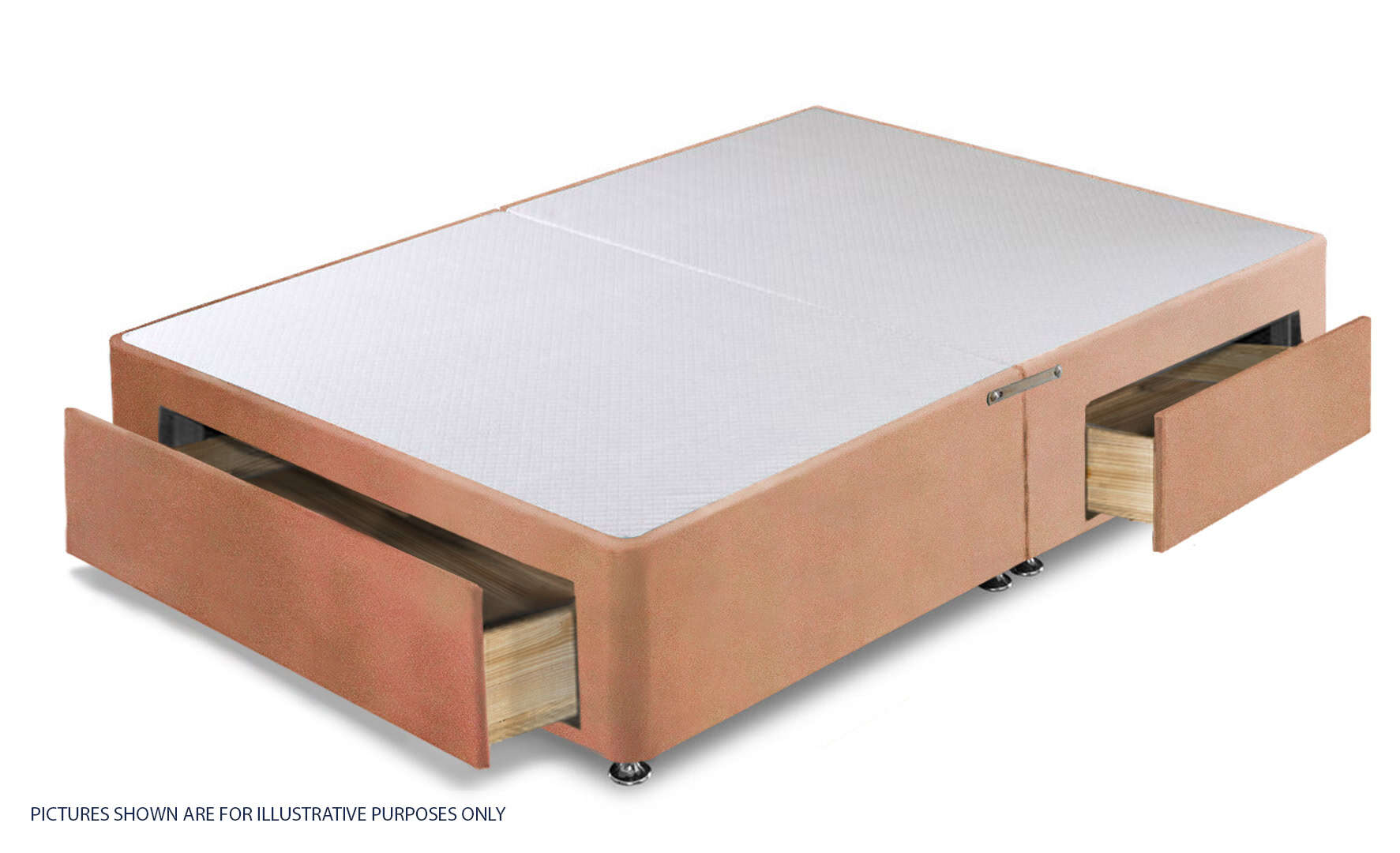 Apollo 6ft Velvet Pink Jumbo Drawer Divan Base - Image 2