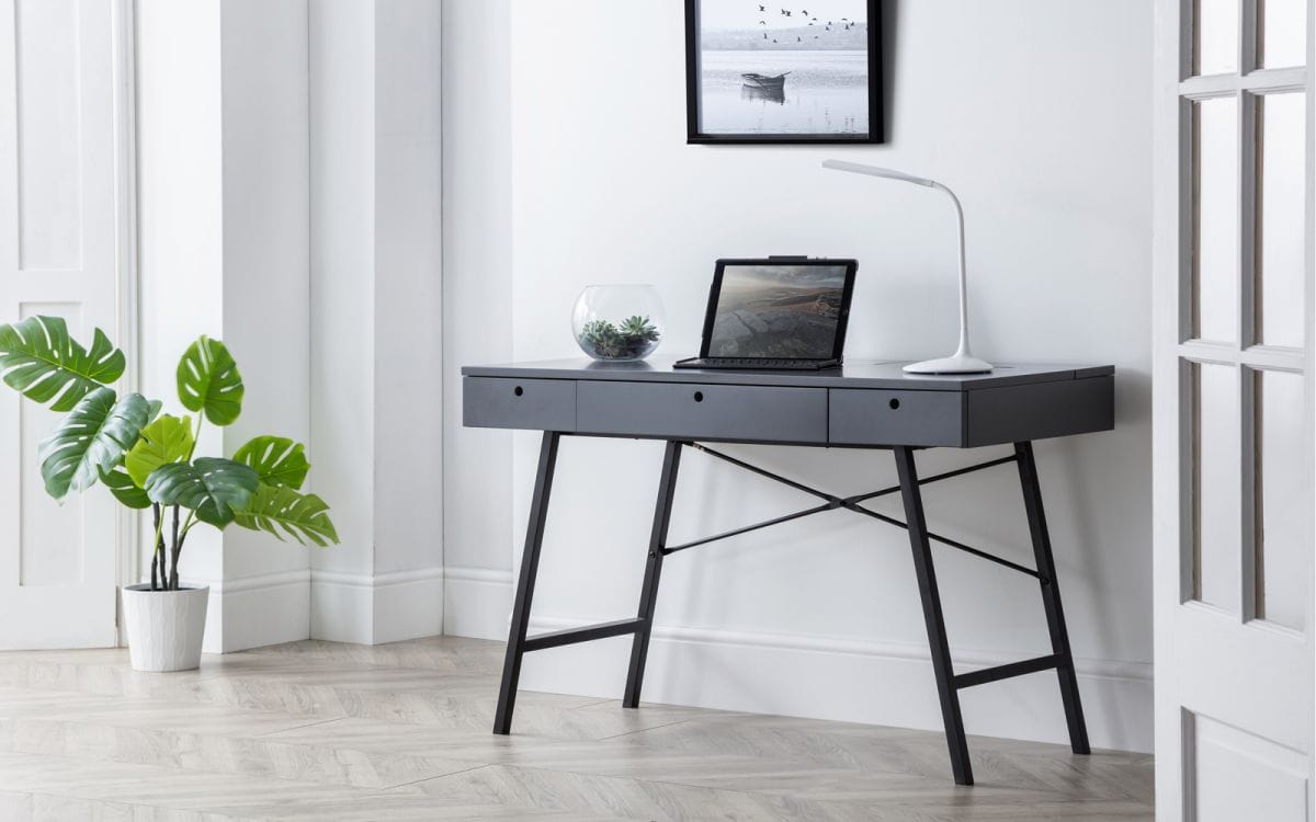 Trinian Desk - Grey | Buy Online | Beds.ie