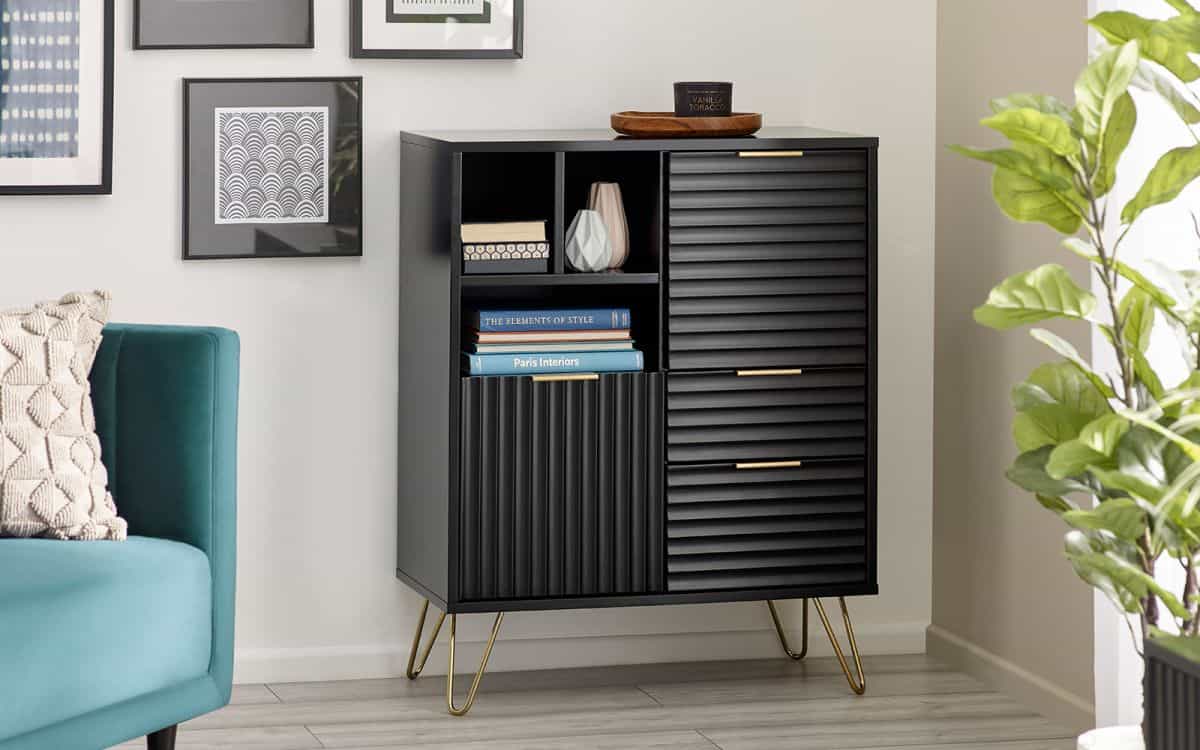 Murphy 2 Door 2 Drawer Sideboard - Matte Black | Buy Online | Beds.ie