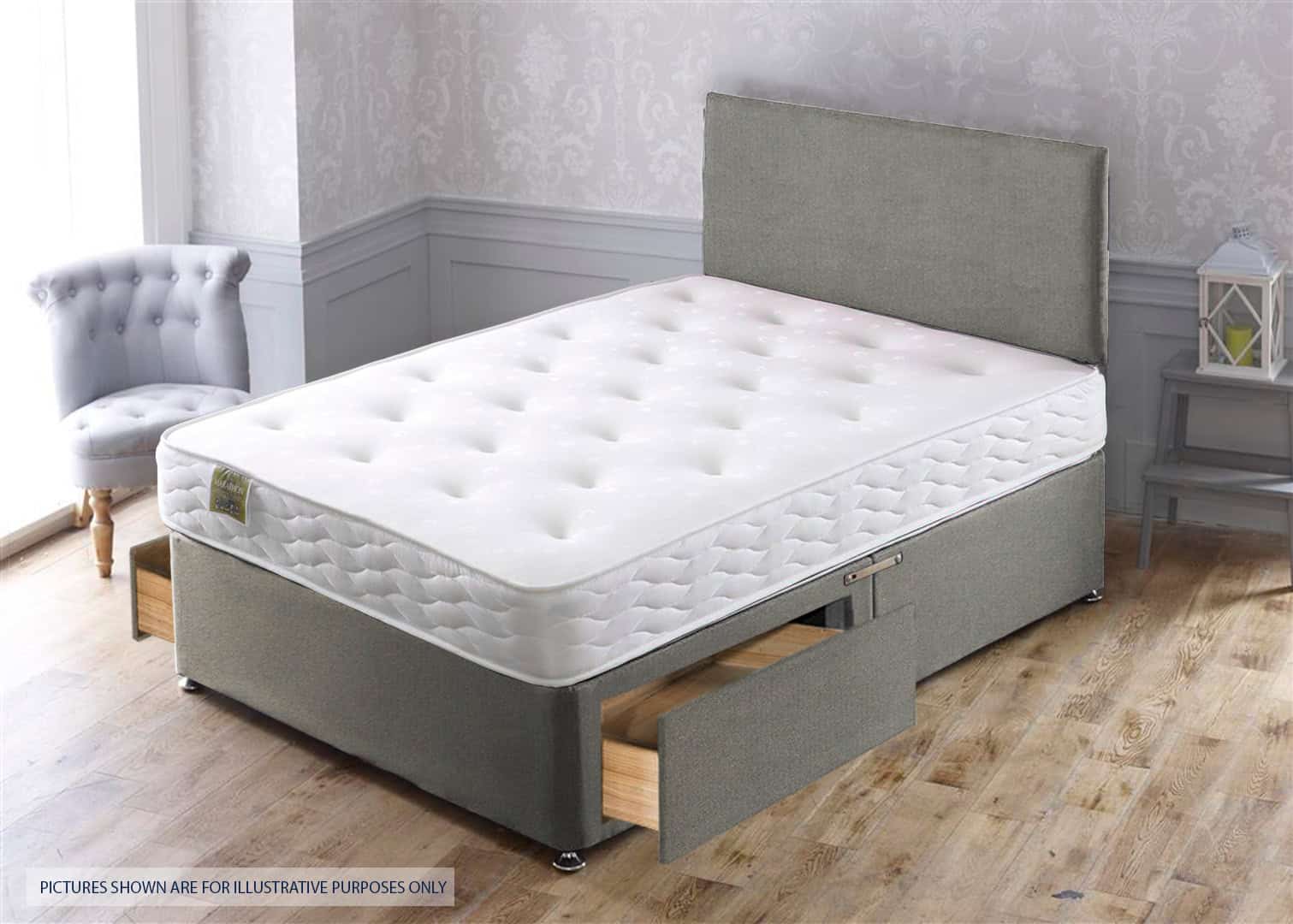 Apollo 4ft6 Marathon Memory Divan Set (With Headboard) - Image 2