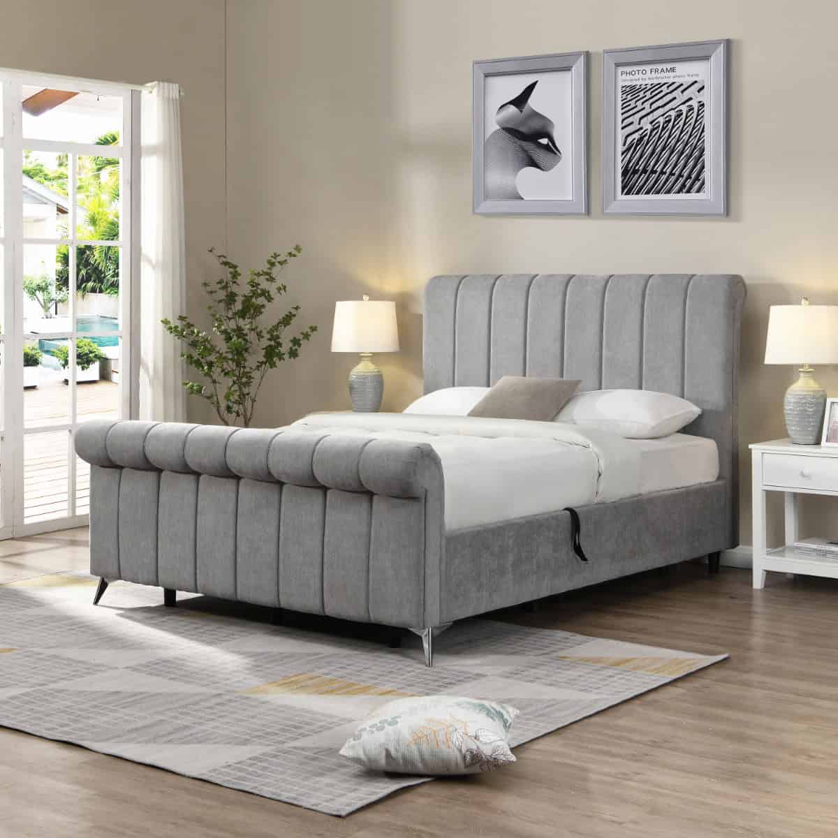 Carlow 5ft Ottoman Bedframe - Grey | Buy Online | Beds.ie