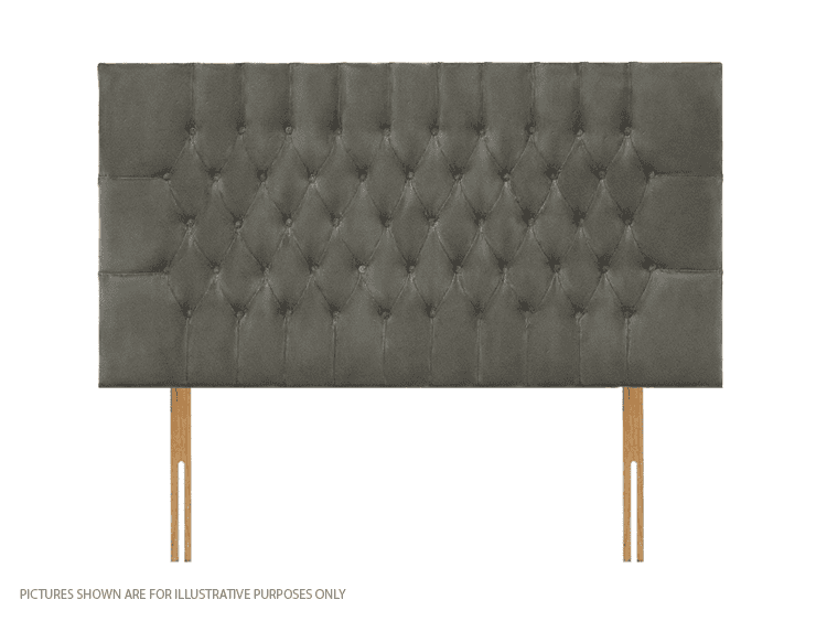 Apollo 6ft Lincoln Headboard - Velvet Light Grey | Buy Online | Beds.ie