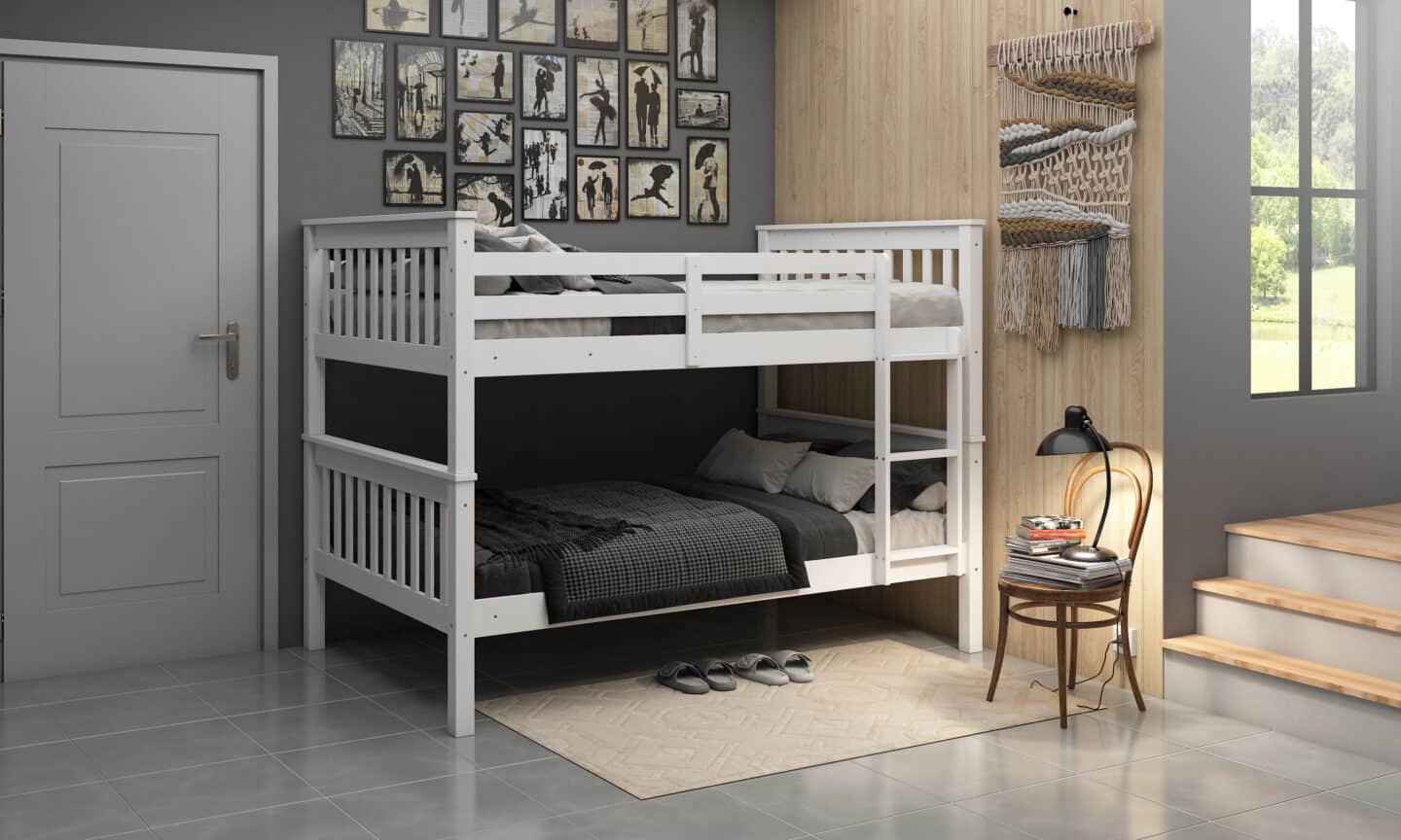 Athens Quadruple Bunk Bed - White - Image 2