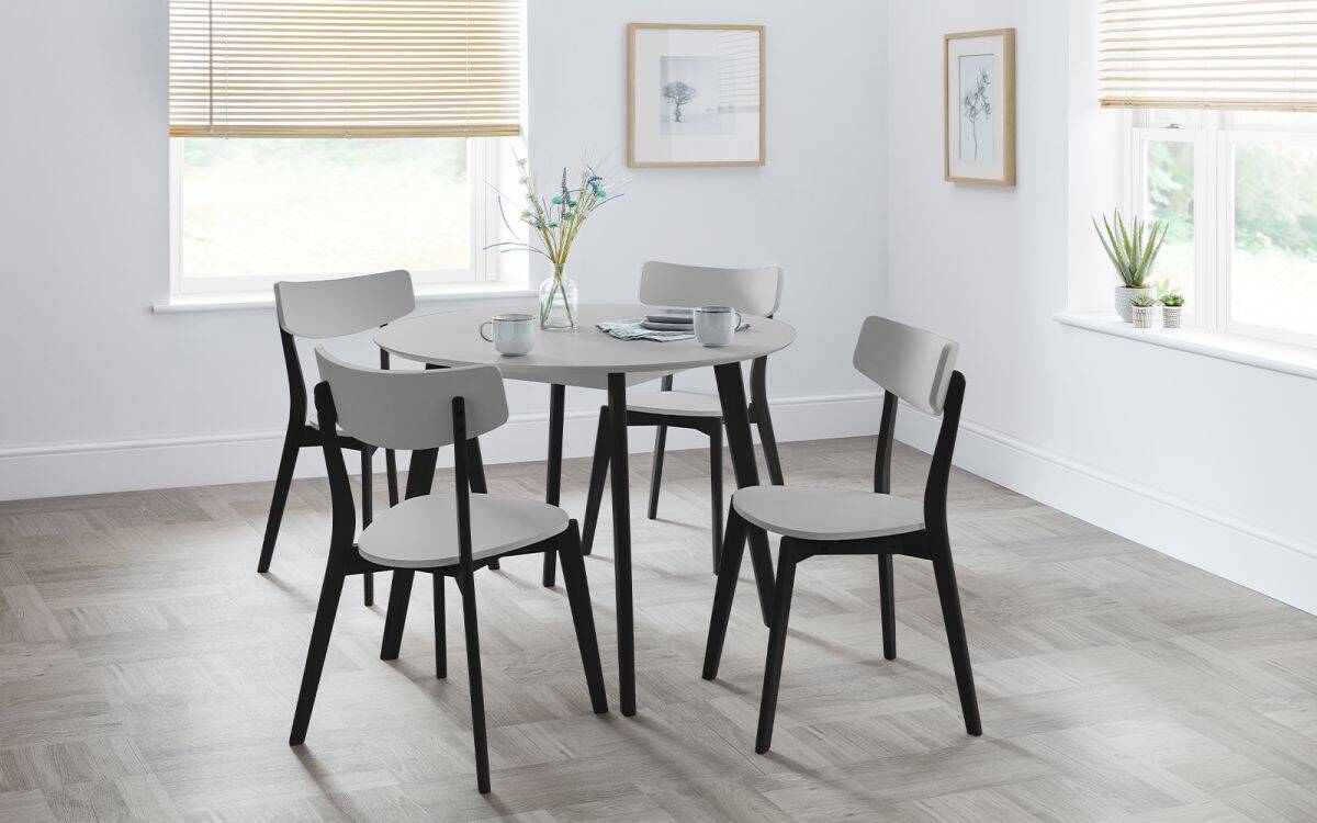 Ronda Round Dining Table - Grey & Black | Buy Online | Beds.ie
