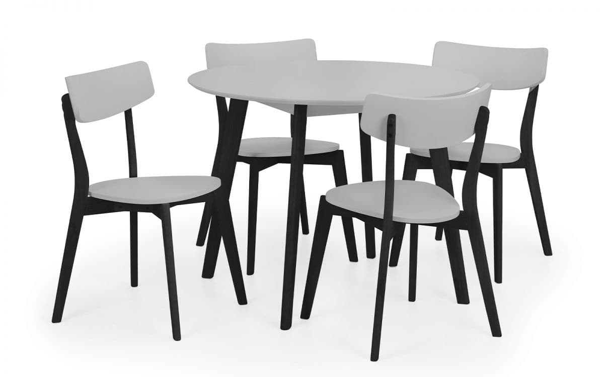 Ronda Round Dining Table - Grey & Black - Image 4