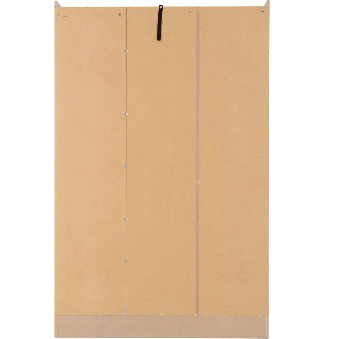 Nevada 3 Door 2 Drawer Mirrored Wardrobe - Grey & Light Oak - Image 6