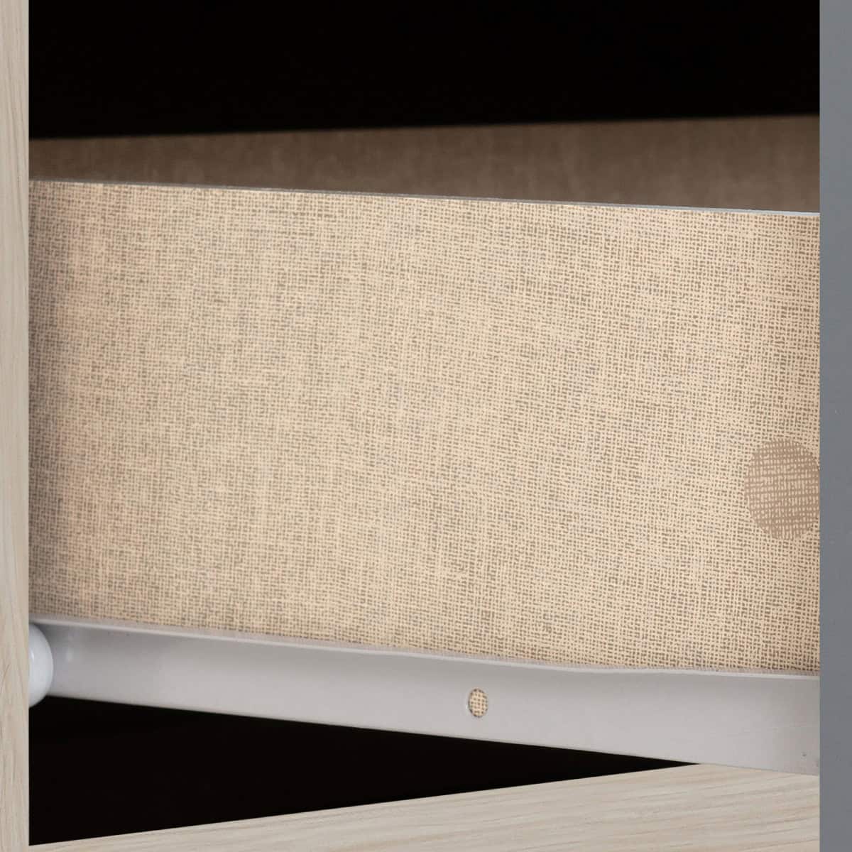 Nevada 3 Door 2 Drawer Mirrored Wardrobe - Grey & Light Oak - Image 7