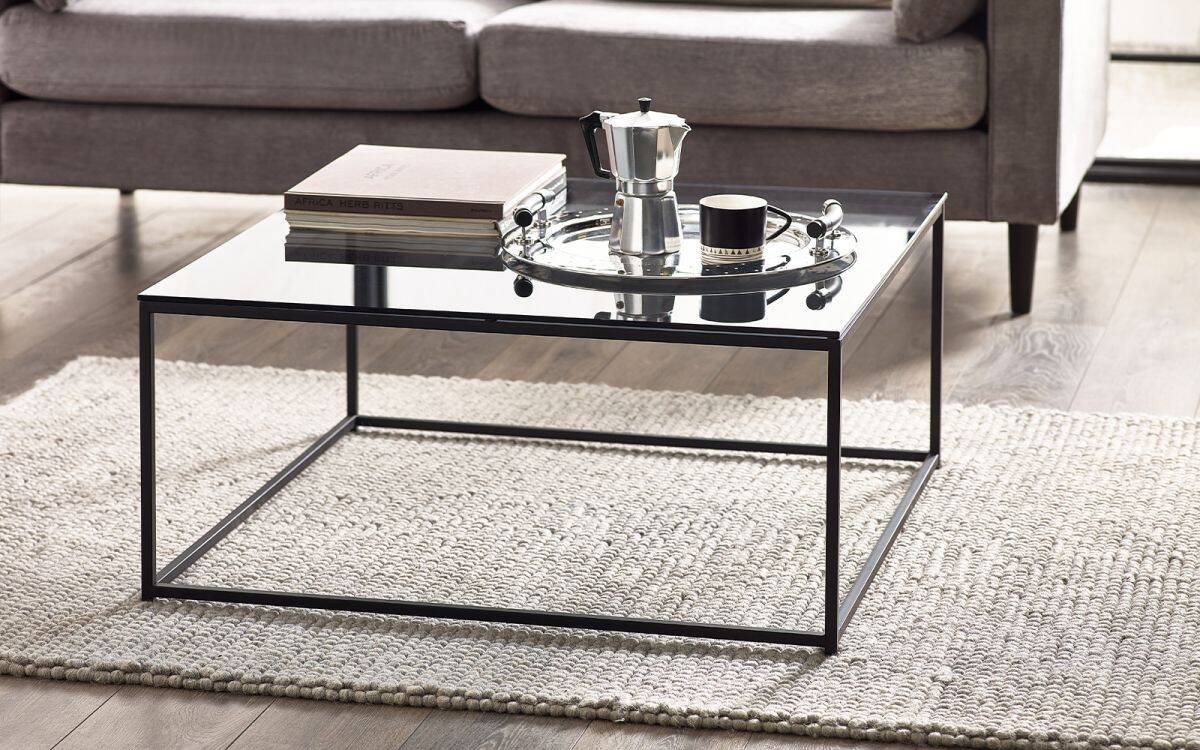 Ohio Square Coffee Table - Smoked Glass | Buy Online | Beds.ie