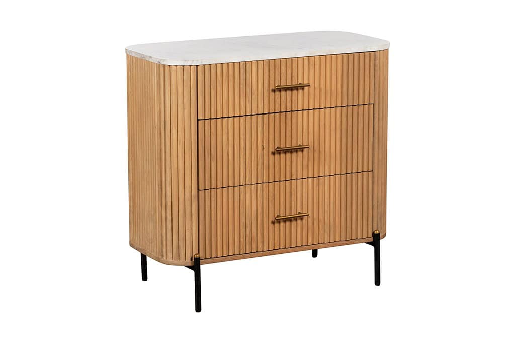 Baker Furniture Reed 3 Drawer Chest - Mango Wood | Buy Online | Beds.ie
