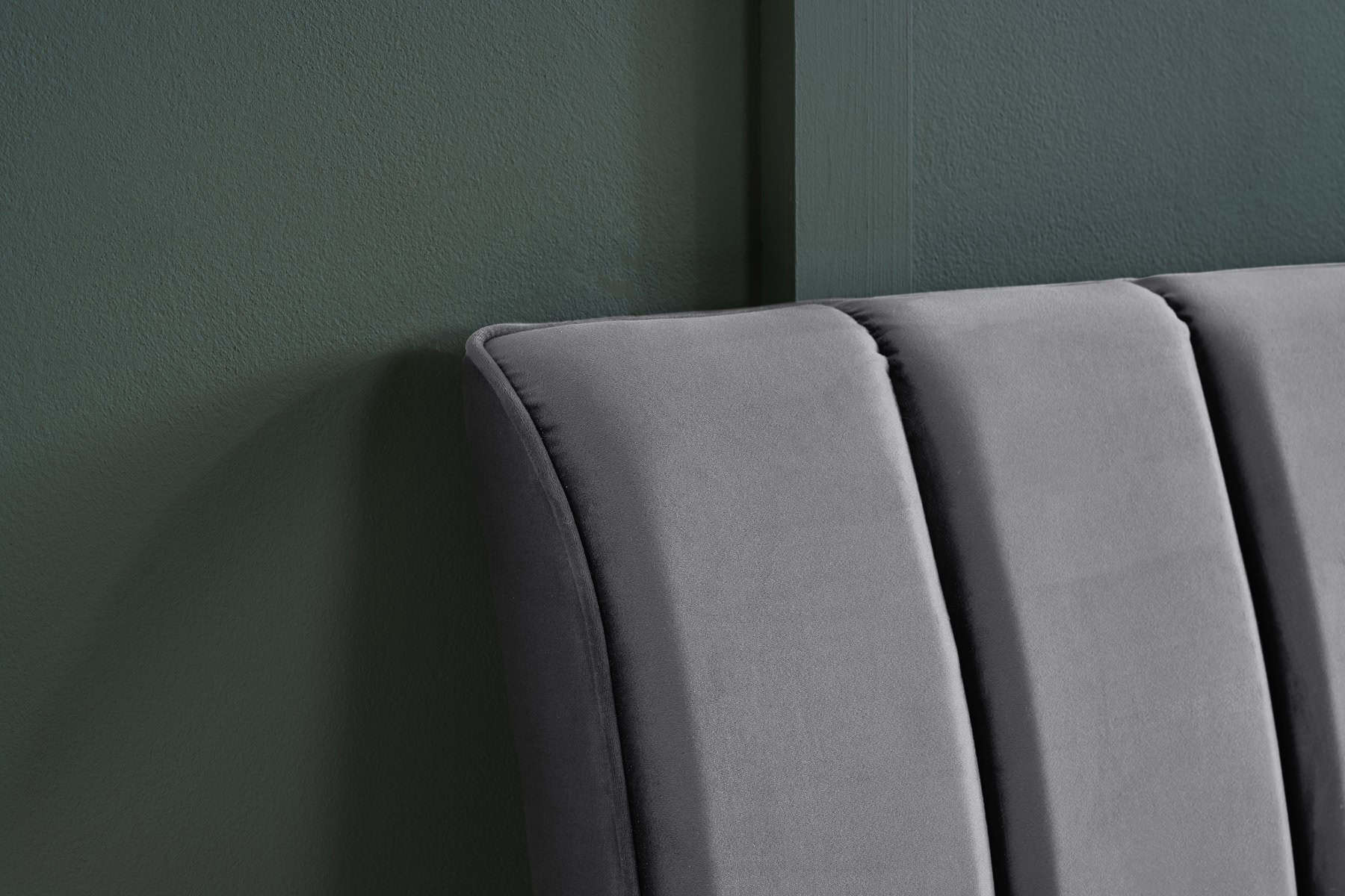 Clover 5ft Bed - Grey Velvet - Image 4