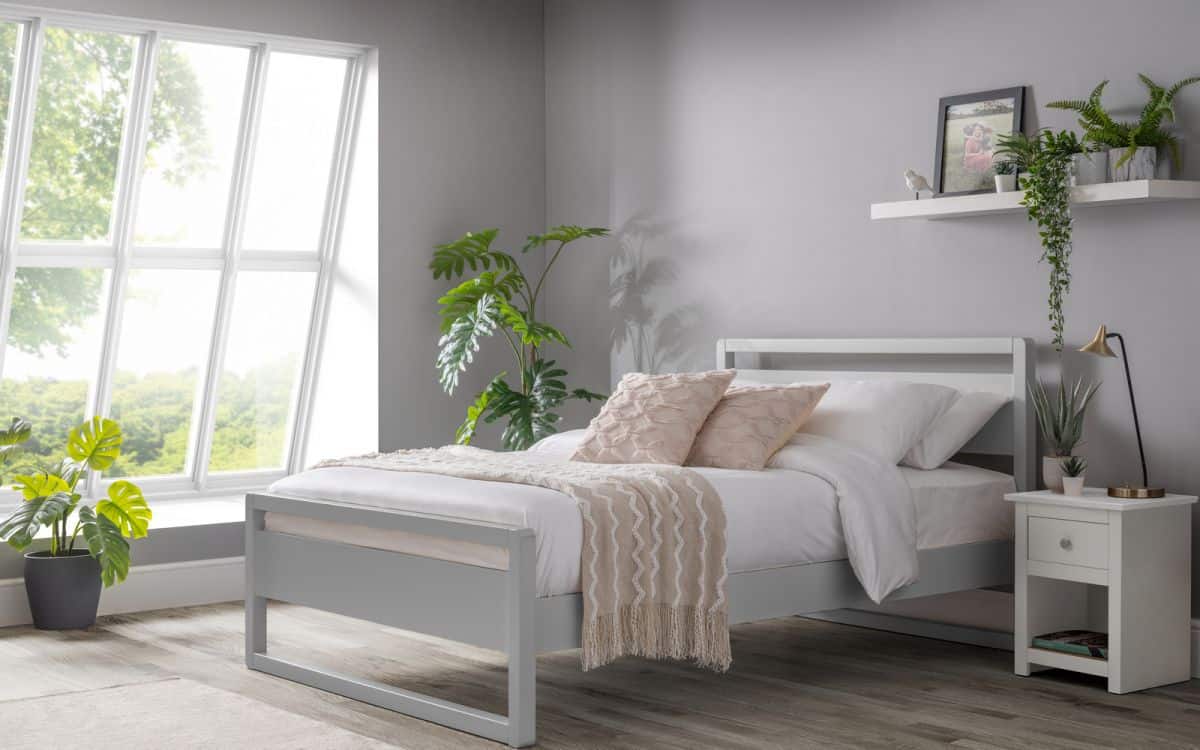Rimini 4ft6 Bedframe - Dove Grey | Buy Online | Beds.ie