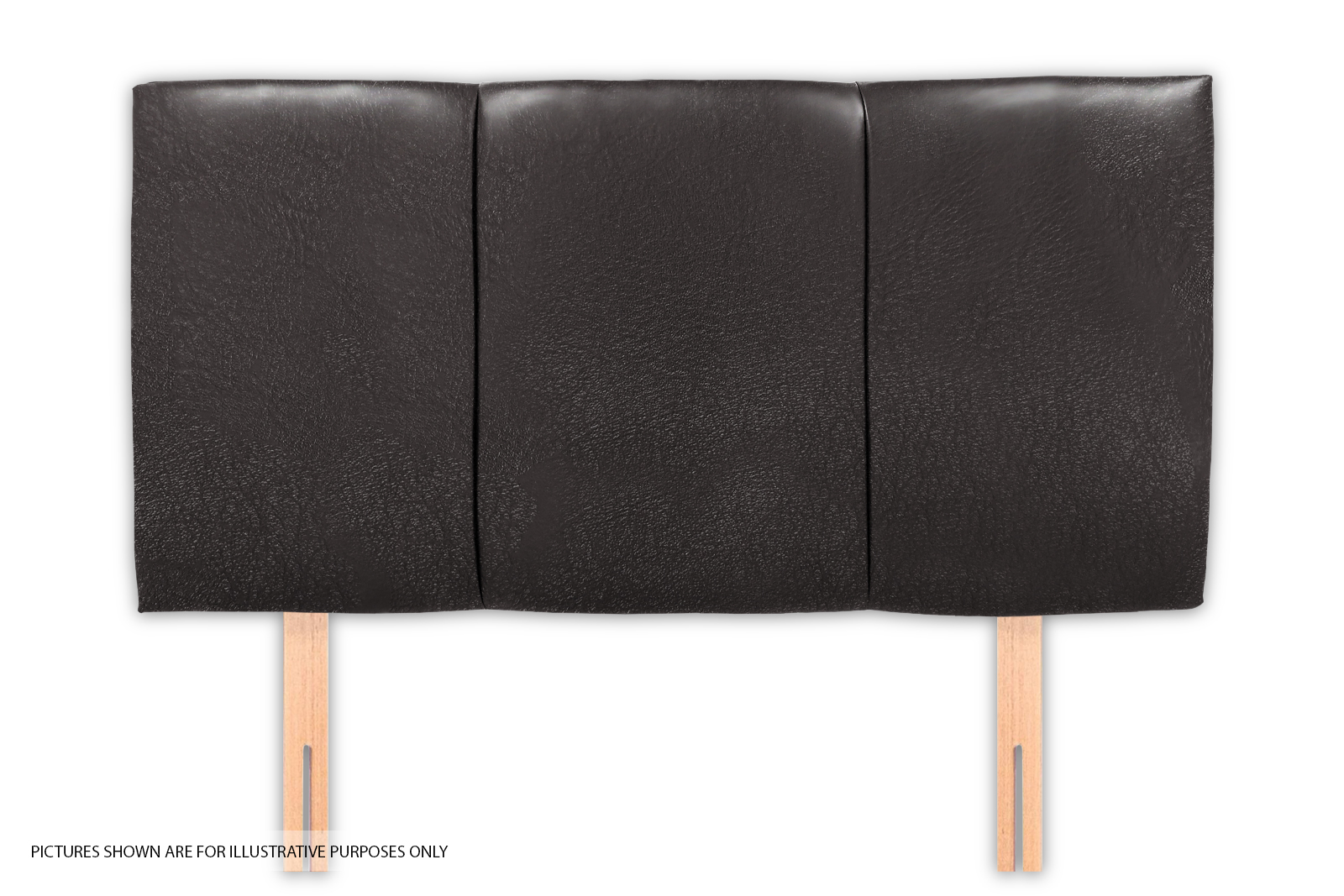 Granada 5ft Headboard - Black Faux Leather | Buy Online | Beds.ie