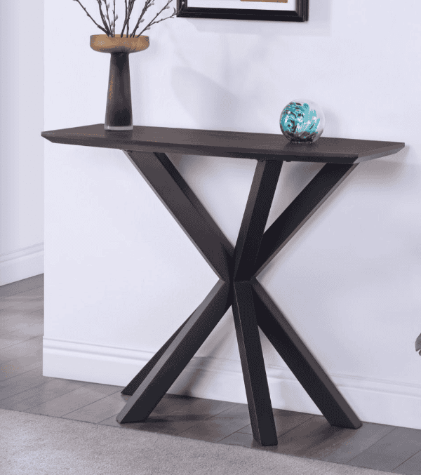 Nevada Curved Console Table - Dark Wood | Buy Online | Beds.ie