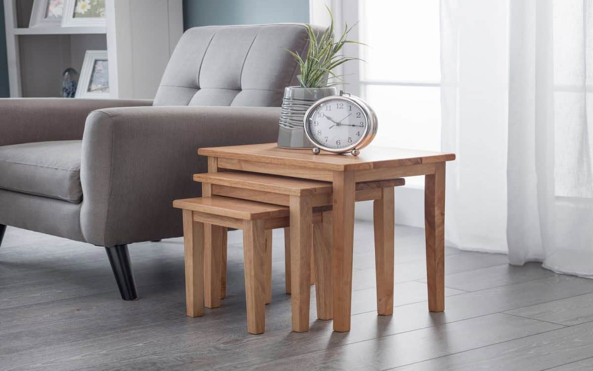 Clio Nest of Tables - Oak | Buy Online | Beds.ie