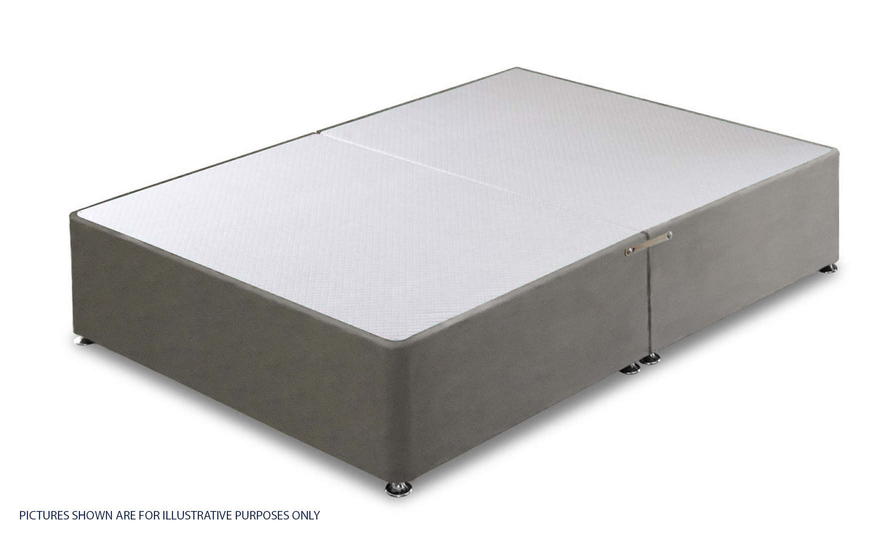 Apollo 3ft6 Velvet Light Grey Divan Base | Buy Online | Beds.ie