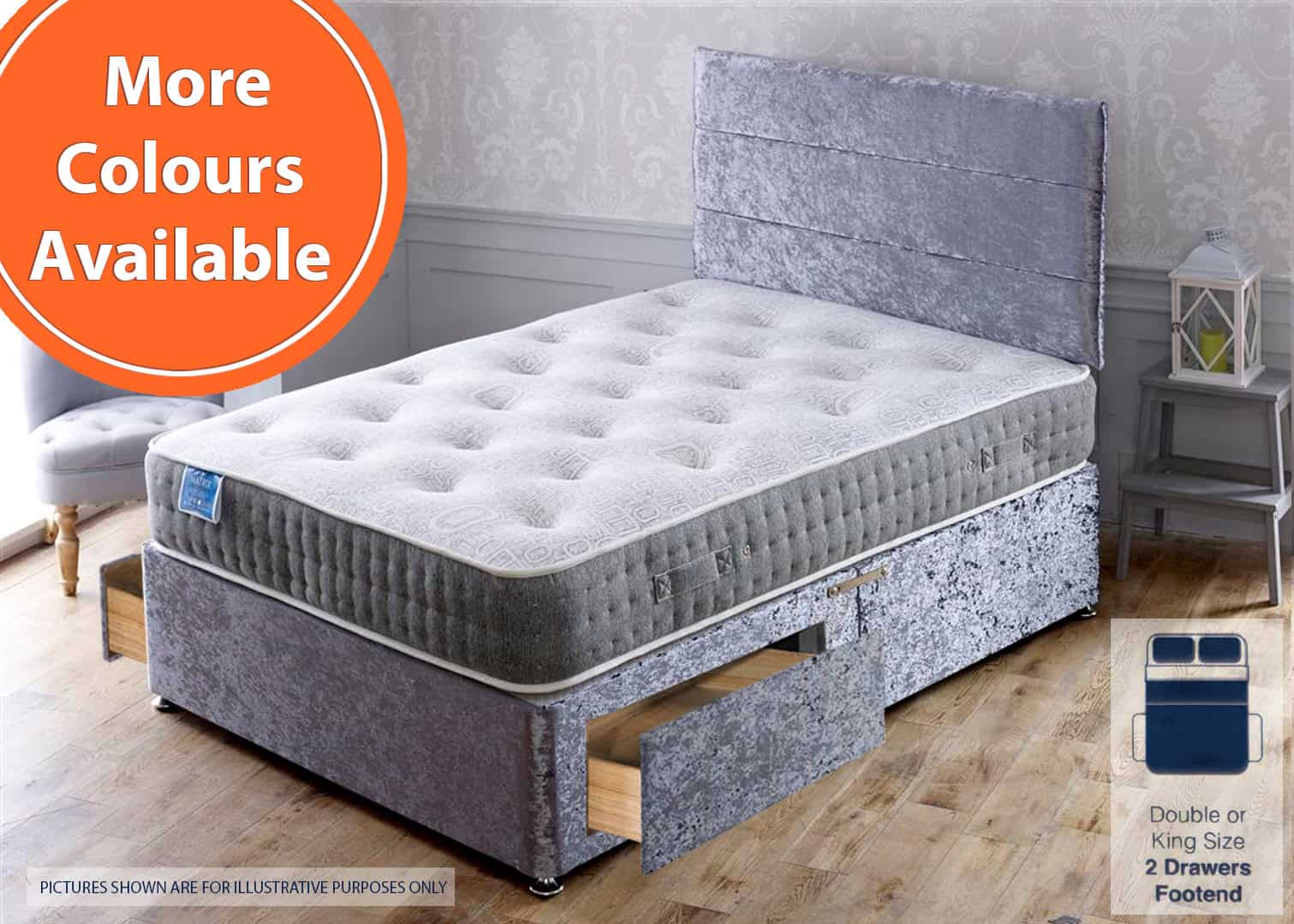 Apollo 4ft6 Matrix 2 Drawer Bed | Buy Online | Beds.ie