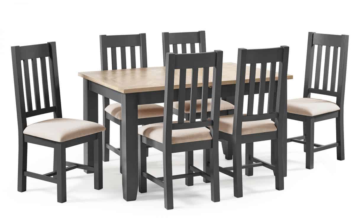 Strasbourg Extending Dining Table - Grey & Oak - Image 5