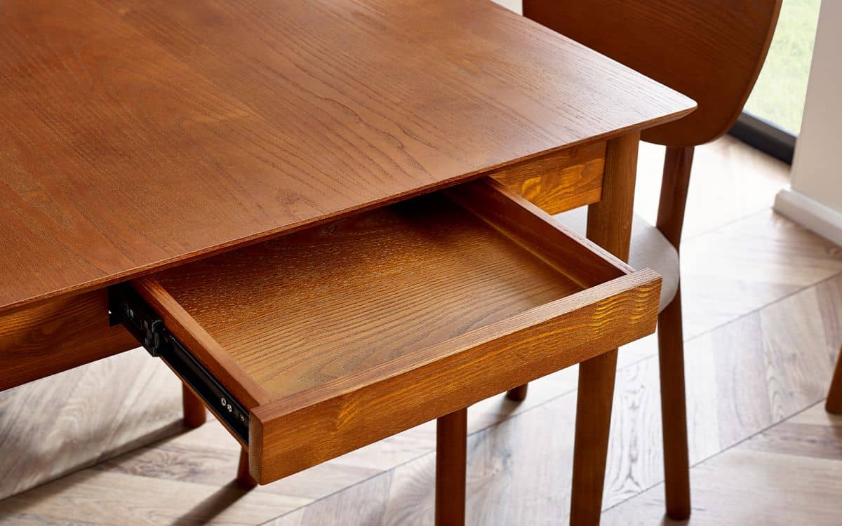 Lowell Extending Dining Table - Cherry Wood - Image 5