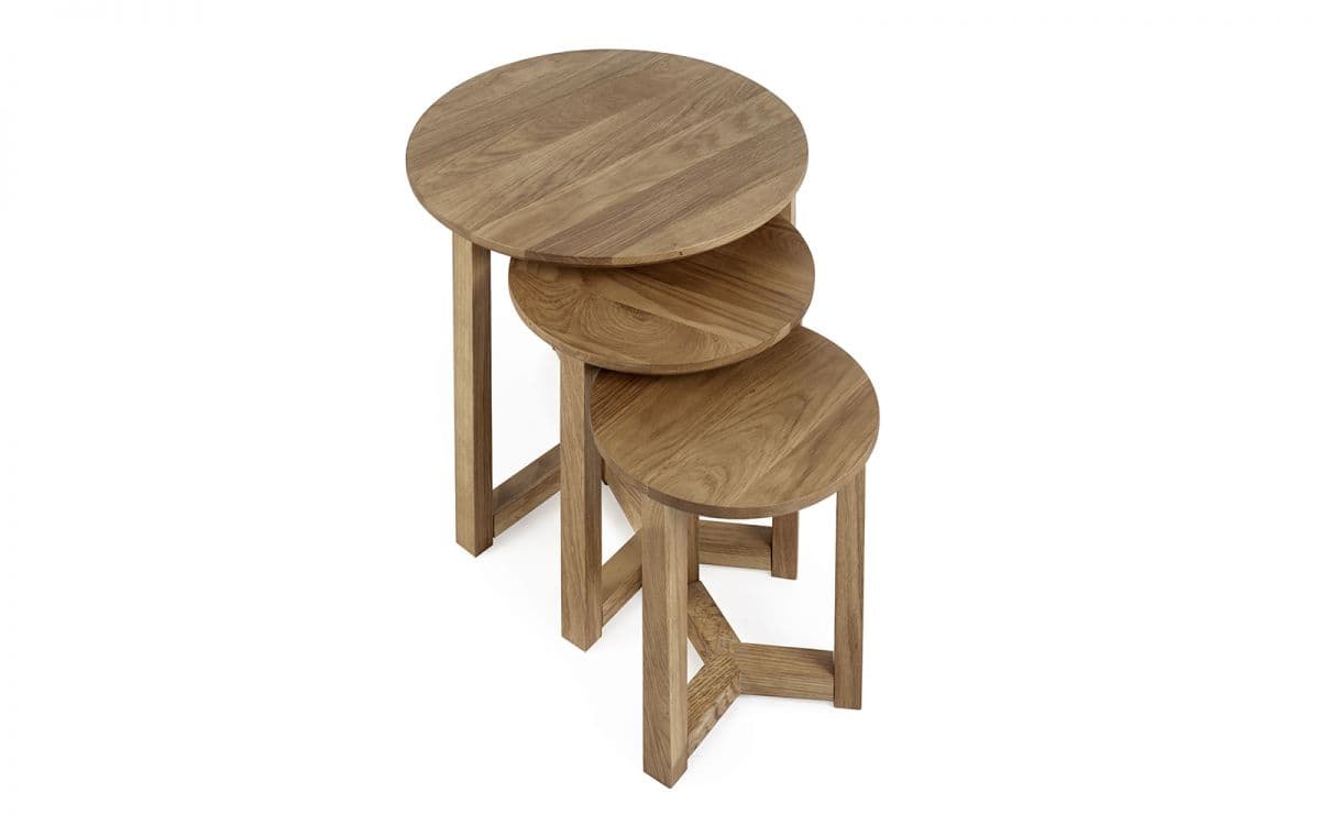 Nidal Nest of Tables - Oak - Image 6