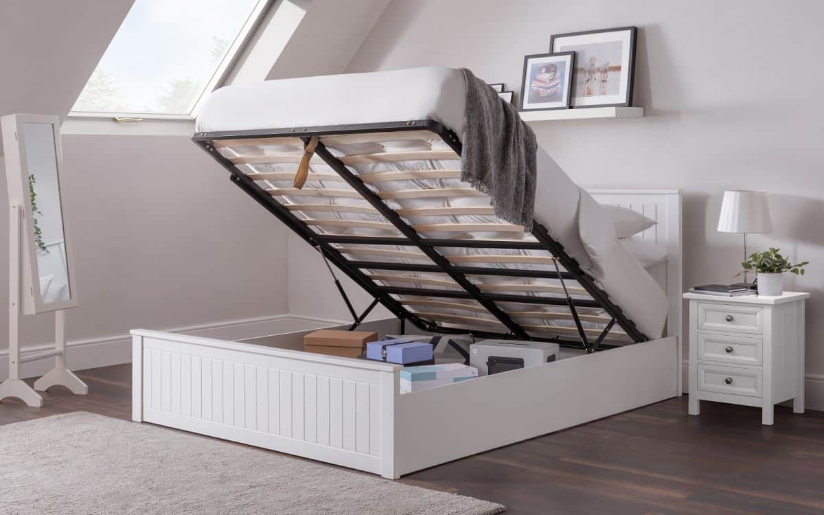 Braid 5ft Ottoman Bedframe - Surf White | Buy Online | Beds.ie