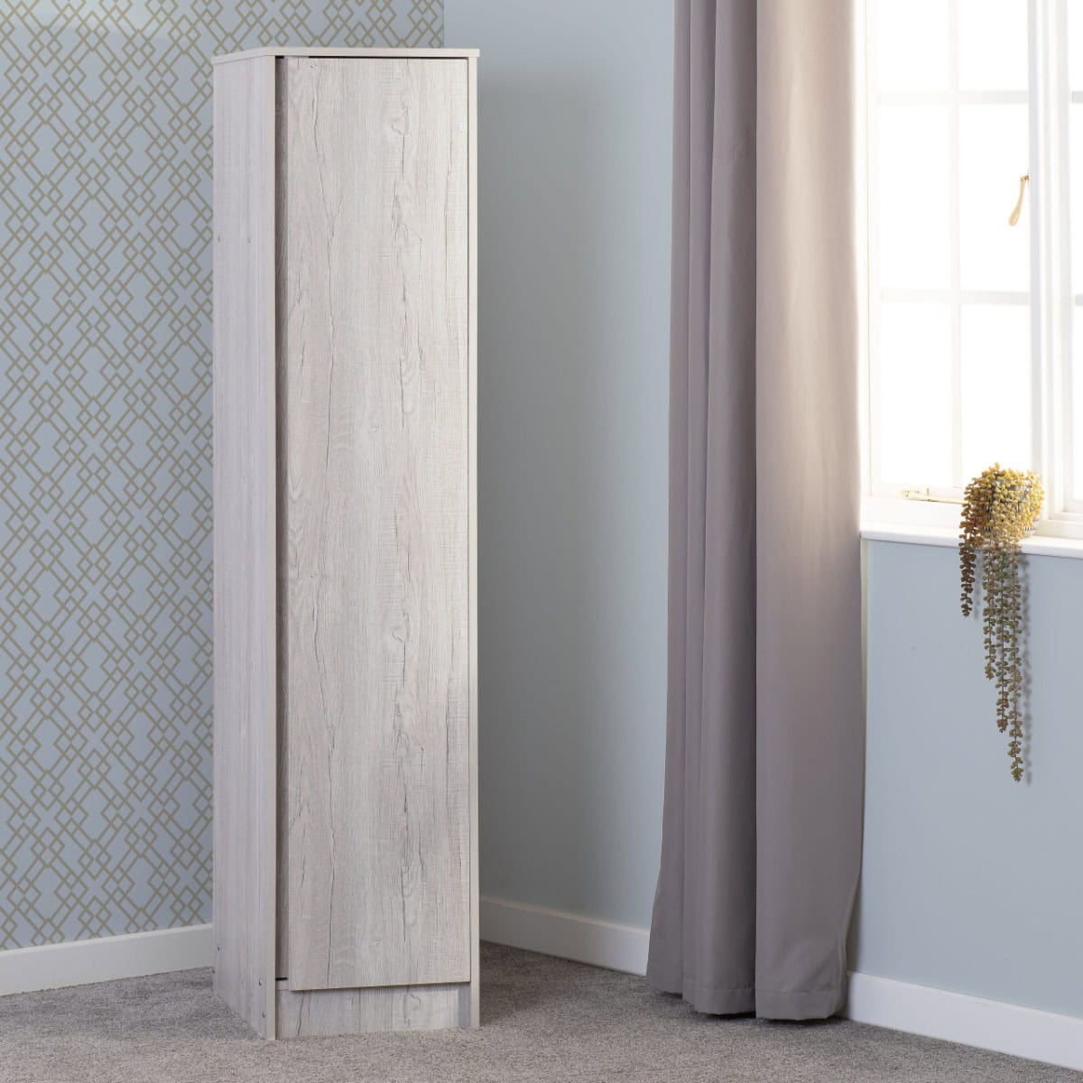 Malvern 1 Door Wardrobe - Urban Snow - Image 4