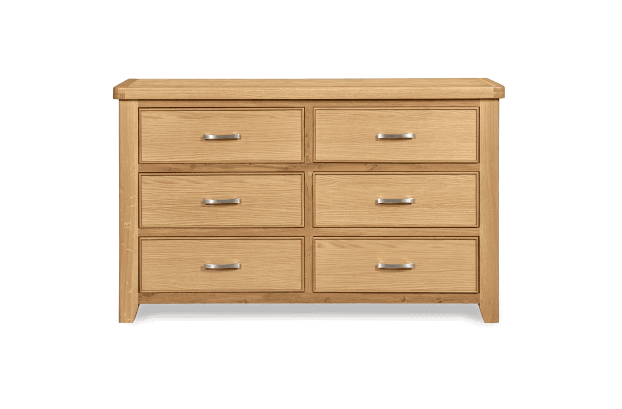 Honey B Sligo 6 Drawer Chest - Oak | Buy Online | Beds.ie