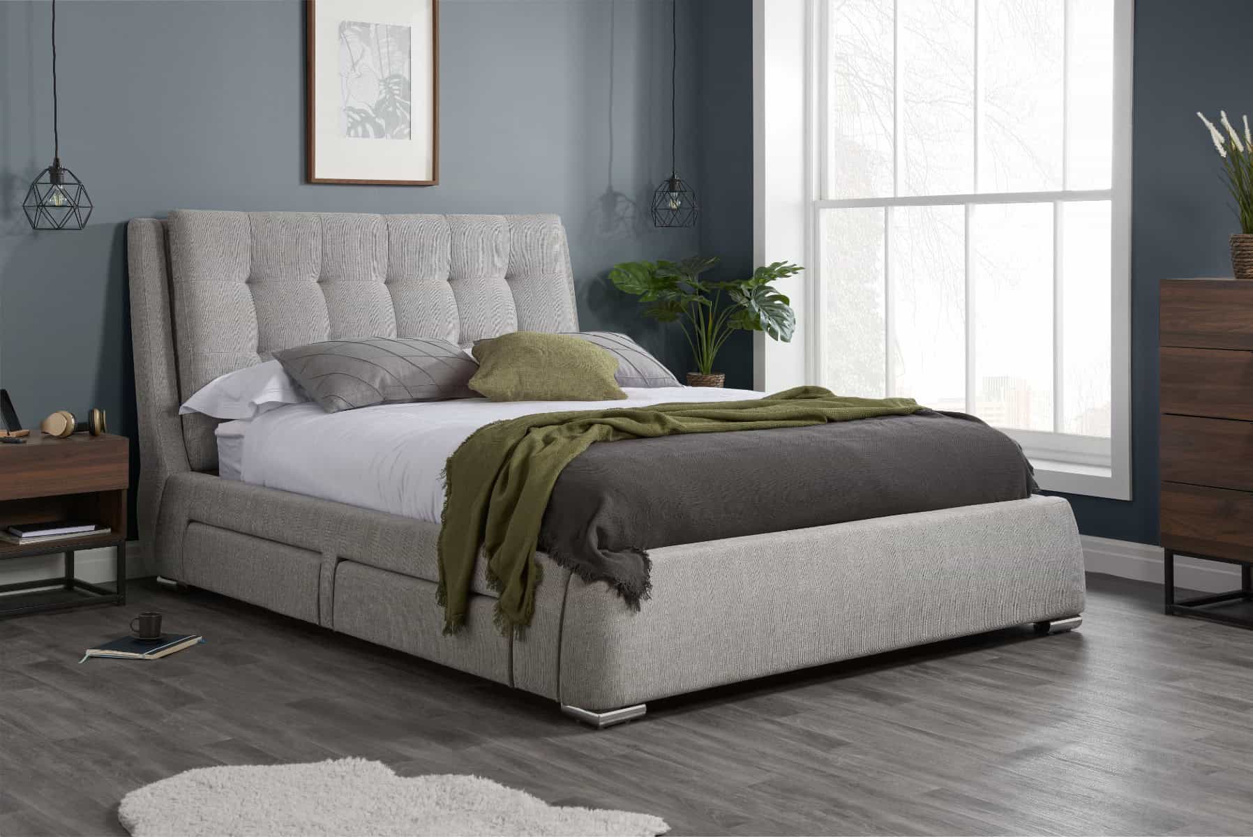 6ft Mayfair Grey 4 Drawer Bedframe | Buy Online | Beds.ie