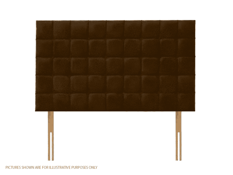 Apollo 4ft Boston Headboard - Velvet Brown | Buy Online | Beds.ie
