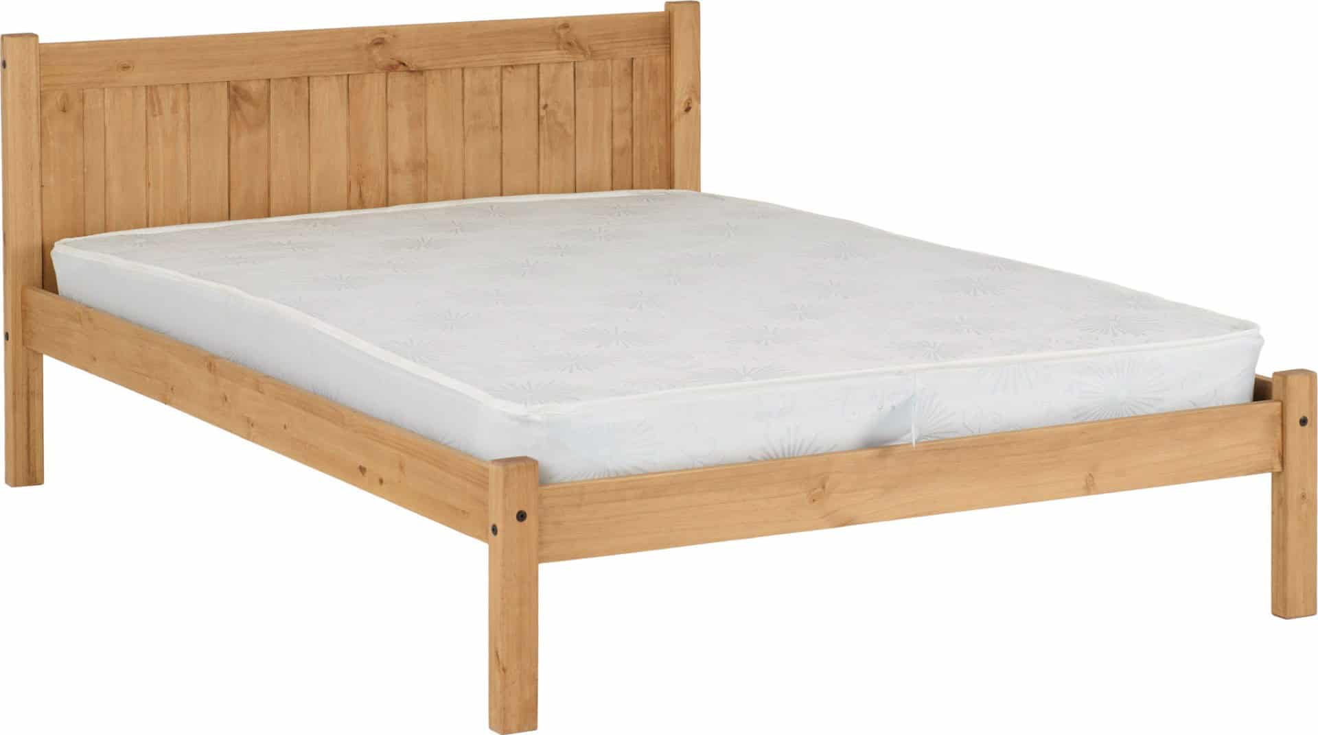 Maya 4ft Bedframe - Distressed Waxed Pine - Image 2
