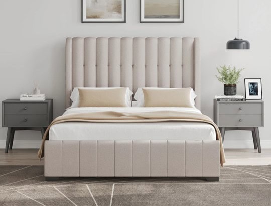Megan 4ft6 Bedframe - Beige - Image 2